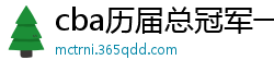 cba历届总冠军一览表